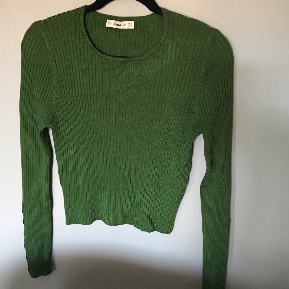Green Zara Long Sleeve Shirt